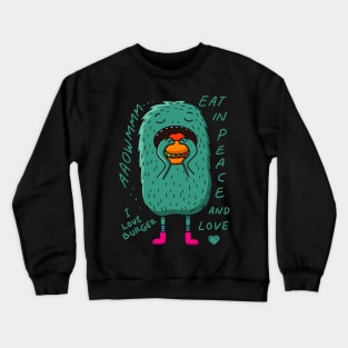 Burger Monster Crewneck Sweatshirt